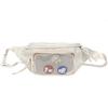 Japanese ins niche baby bag pain bag transparent badge breast bag, millet display messenger bag female student fanny pack