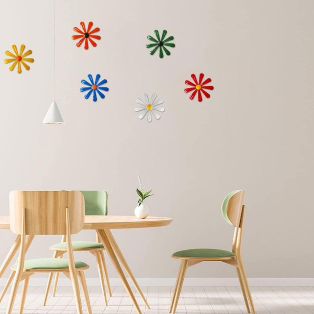 6PCS Metal Outdoor Wall Decoration Flower  Decoration Ornaments