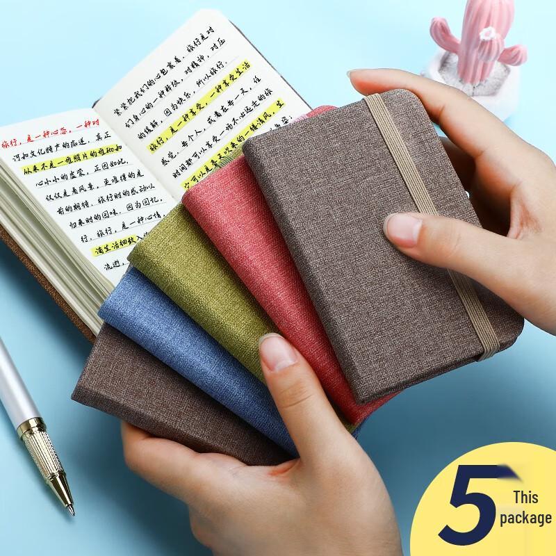 Faramon A7 Mini Pocket Notebooks - 5 Pack