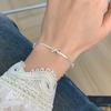 Süßes Schleifenknoten Schlangenknochenkettenarmband für Damen Mädchen Einfaches Design Choker Halskette Kette Vintage Schmucksets