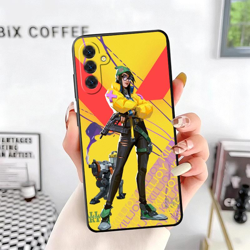 V-Valorant Killjoy Soft Phone Case for Samsung A17 A37 A57 A16 A26 A36 A56 A15 A25 A35 A55 A14 A24 A34 A54 A13 A23 A33 A53 A52 A