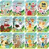 36 PCS Farm Animal Stickers Sheets, Make-a-face Sticker, Make Your Own Stickers for Kids Farm Themed Party Favors Supplies Craft Birthday Gift for