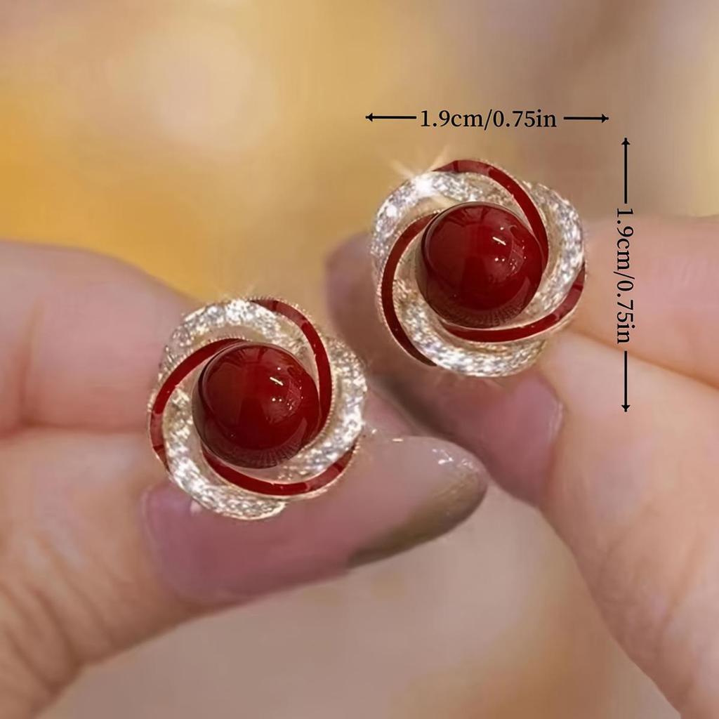 Elegant Cat's Eye Stud Earrings for Women - Light Luxury, Exquisite Design, Versatile & High-Class