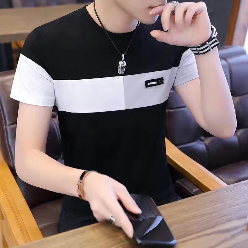 

Korean Style Men s Summer Short-Sleeve T-Shirt - Trendy Youth Fashion 2XL