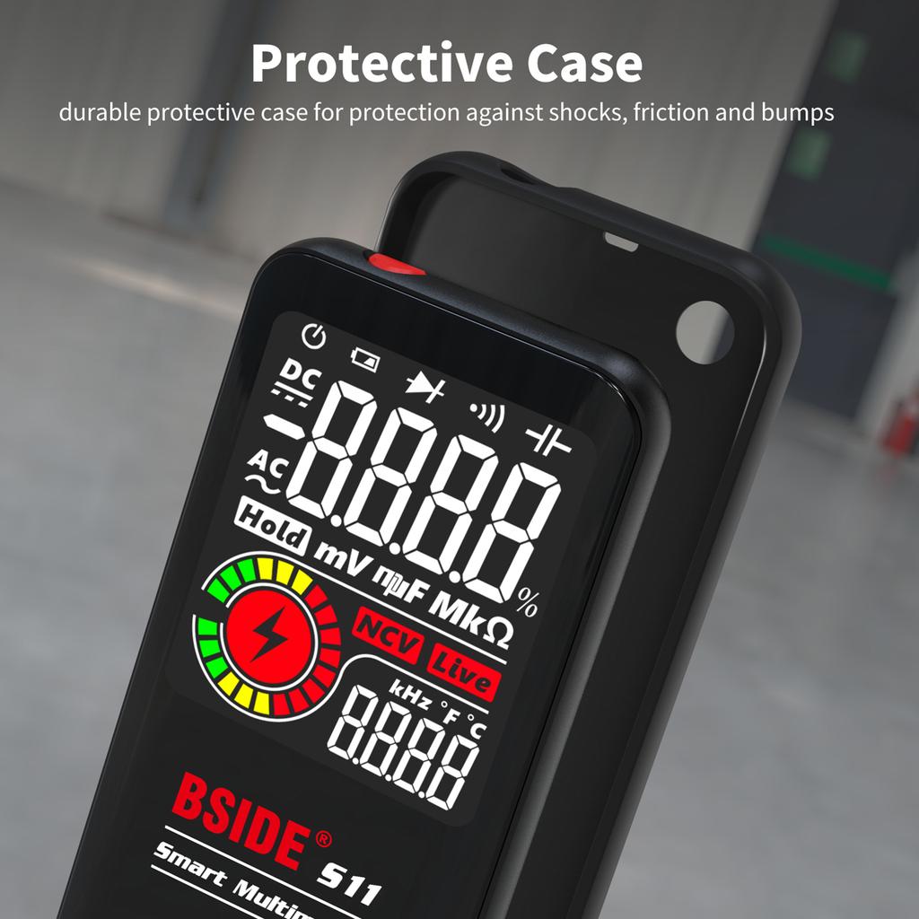 BSIDE S11 Intelligentes Multimeter mit 9999 Zählungen, digitales LCD-Display, wiederaufladbares Universalmessgerät AC/DC
