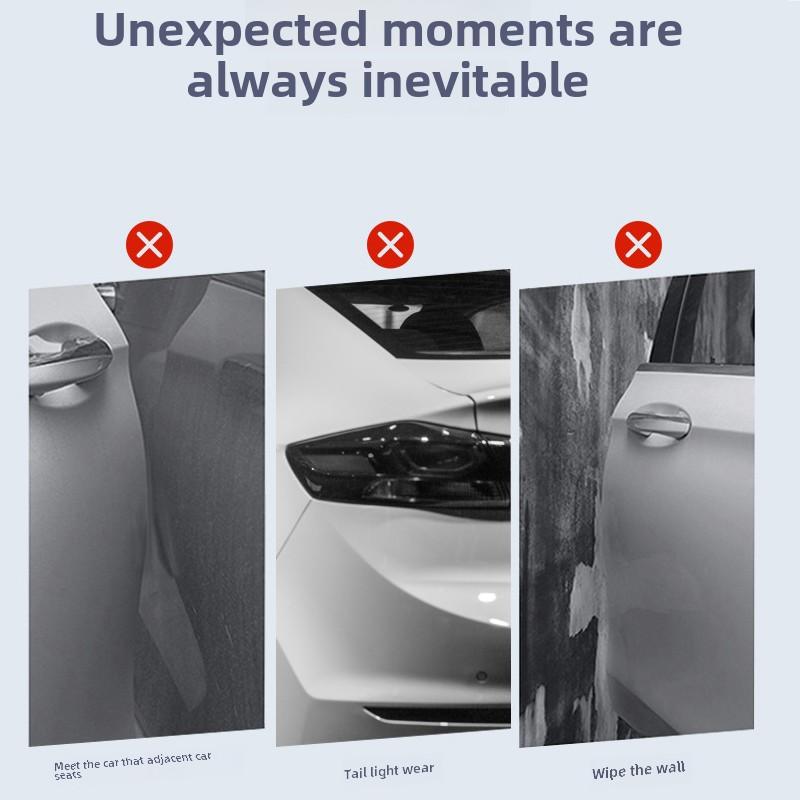4 Pcs Car Door Bumper Strips Body Anti Collision and Anti Scratch Protection Strips EVA Sponge Door Edge Anti Collision Glue Interior Mirrors 6