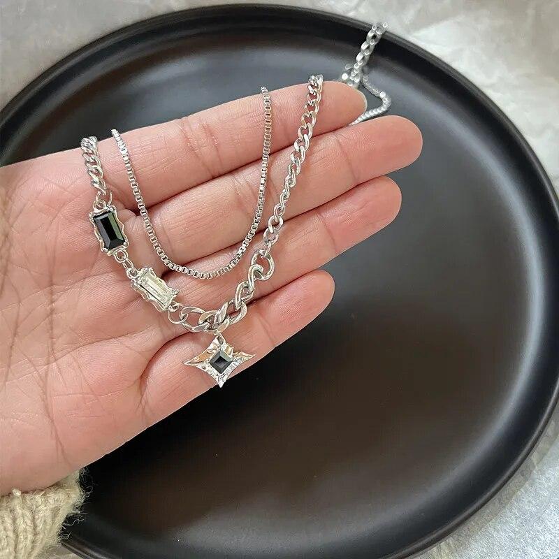 Vintage Perle Liebe Schmetterling Spinne Anhänger Halskette Für Männer Frauen Gothic Hip Hop Kreuz Mond Kette Lange Schmuck Halloween