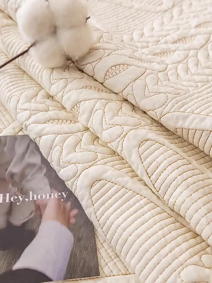 Washed Cotton Sofa Cushion Modern Seat Cushion Non-slip Jacquard Sofa Cover Homestay Four Seasons Universal Cover Cloth Towel
