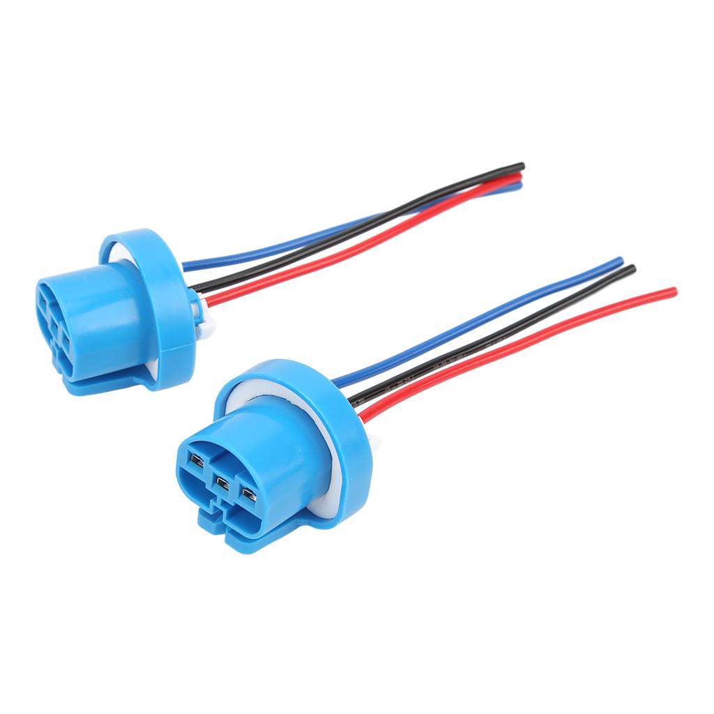 2Pcs Brake Light Socket Female Head Lightweight Compact Convenient Practical Pigtail Light Socket