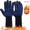 High-Temperature Resistant Insulated BBQ Gloves, Flame Retardant, Anti-Scald, Oil Resistant, Thickened Aramid, EN407 Certified, up to 500 Degrees.