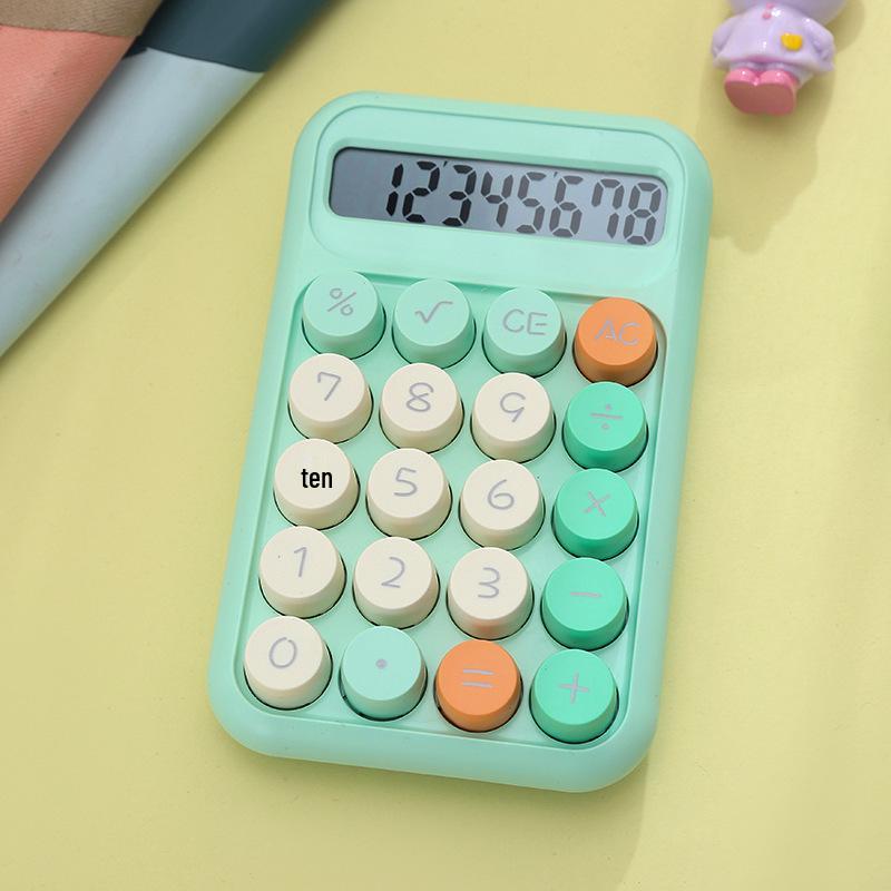 

2025 Portable 12-Digit Large Screen Mechanical Keyboard Calculator for Students Exams