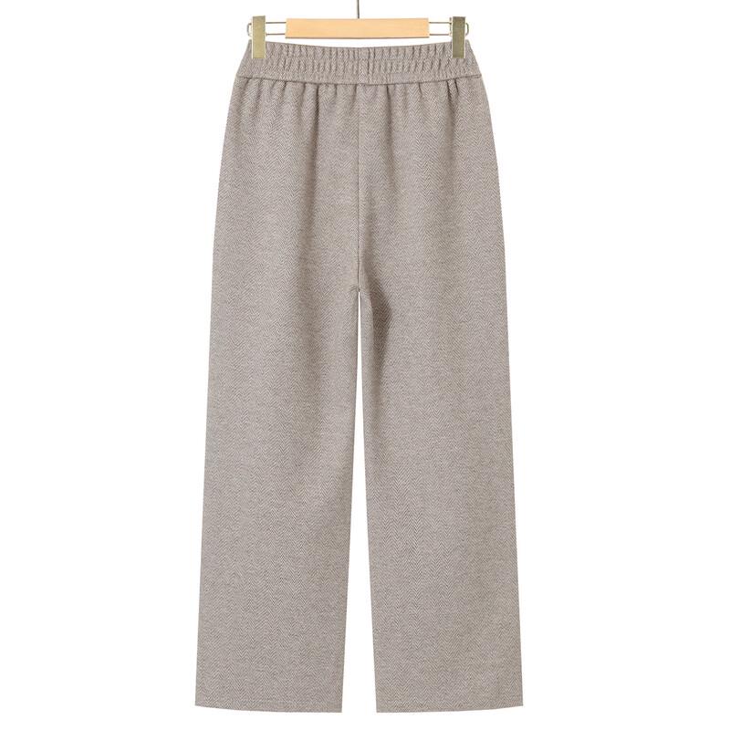 Women's Elastic Waist Straight-Leg Casual Pants
