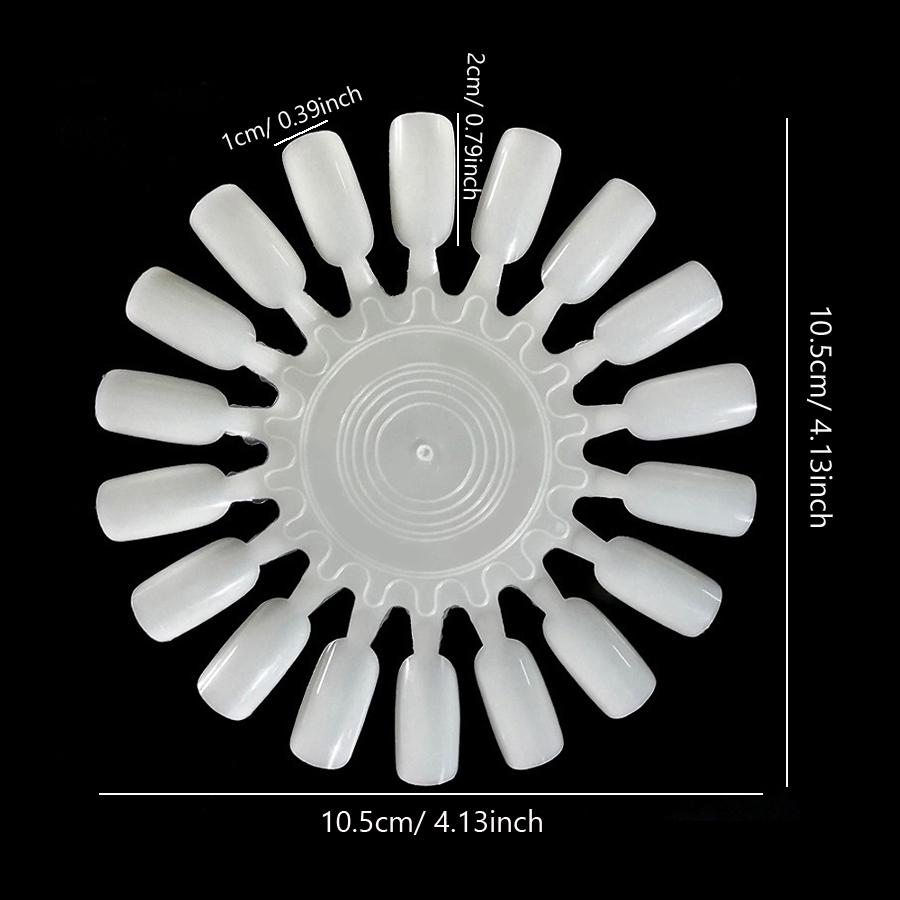 10pcs False Nail Tips Wheel Nail Art Display Practice Nail Polish Color Chart Manicure Tool