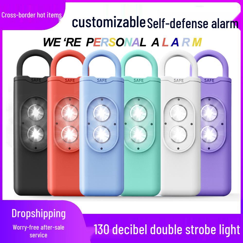 Women's Self-Defense Alarm: Loud Anti-Wolf Device with Strobe Lights for Personal Safety