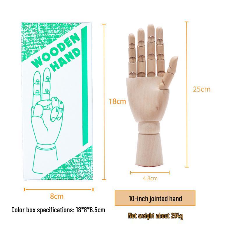 12-inch and 10-inch Jointed Wooden Mannequin Doll for Art and Painting