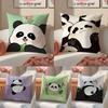 Lovely Panda Pillowcases Let It Snow Merry  Bright Room Home Decoration