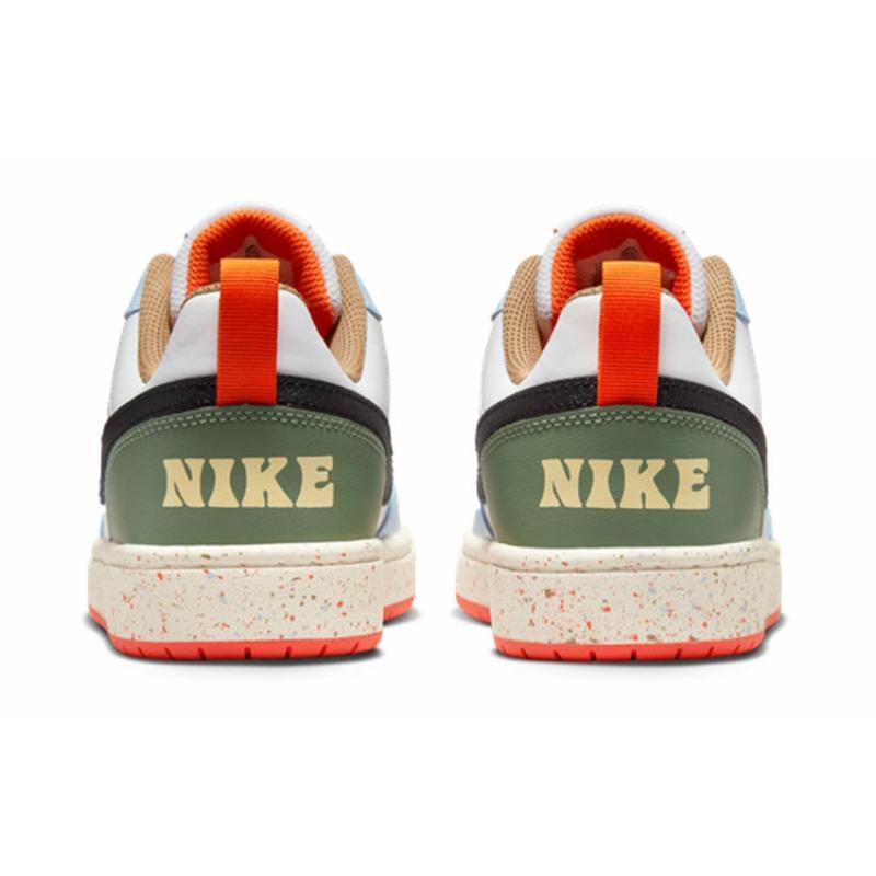 Nike Court Borough Low 2 White Alabaster Speckled GS Sneakers DX6052-101