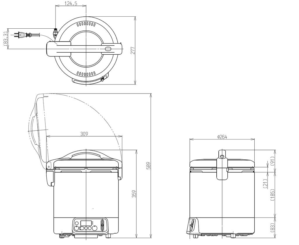 Rinnai Gas Rice Cooker 1 Sho Brown For City Gas "Kogamaru" RR-100VQT(DB) RR-100VQT(DB)/13A