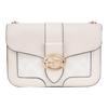 Crossbody Bag Georgie 19 Carriage Buckle Color Block Chain Shoulder Strap Coated Canvas and Leather Small Square Shoulder Small Size Women's