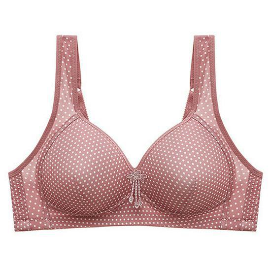Large Wireless Push-Up Bra Vest with Adjustable Support and Printed Design