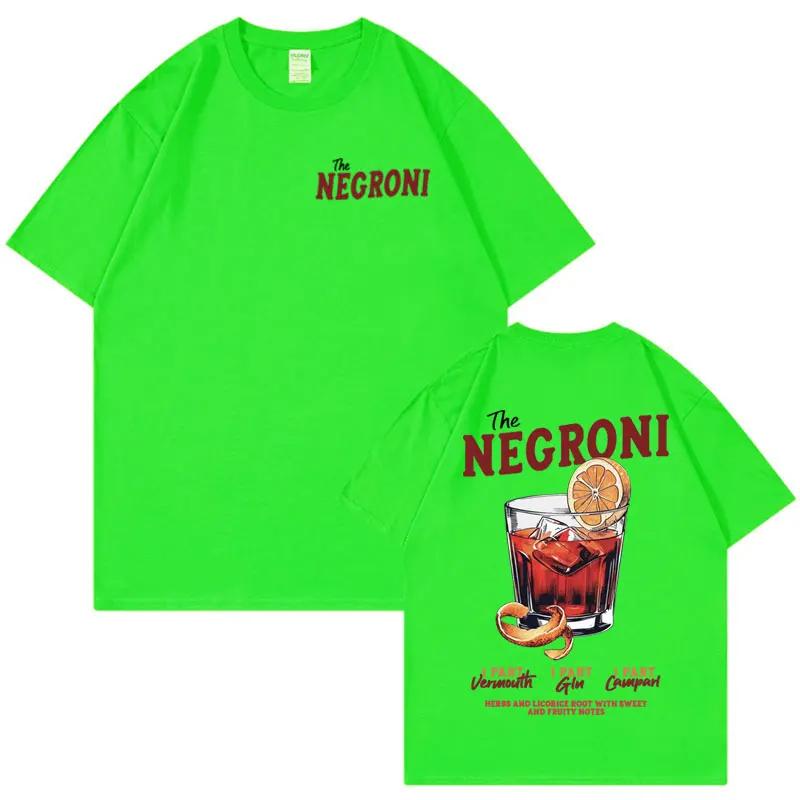 

THE NEGRONI Unisex T Shirt Funny Cocktail Themed Gift Meme T-shirts Men Summer Pop Art Vintage Fashion Short Sleeve T-shirt Tops 4XL