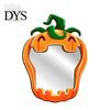 Halloween Wall Mirror Wooden Decorative Mirror, Pumpkin Ghost Bat Witch Cartoon Lightweight Decor, Fun for Entryway Party, Festive Home Ornament