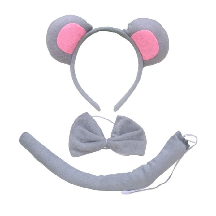 Little-Mouse Costume Accessories Set Mouse Ears Headband,Bowtie,Gloves Tail,Tutu