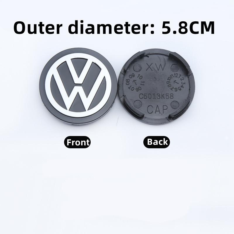 2026 Hot For VW VOLKSWAGEN 4CS 56mm 60mm 65mm 70mm 76mm Car Wheel Center Cap Hub Covers Badge For VW Volkswagen Jetta MK5 Golf P