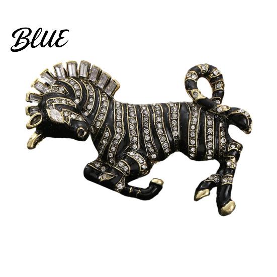 Rainbow Unicorn Pin Brooch Horse Design Enamel with Imitation Crystals