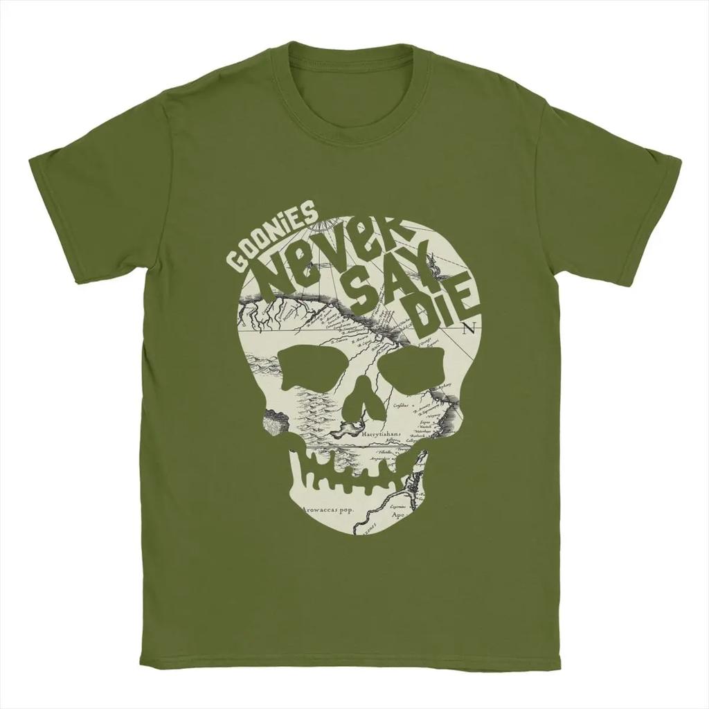 Goonies Never Say Die Men's T Shirts Fashion Tees Short Sleeve Crewneck T-Shirt Pure Cotton Summer Clothes