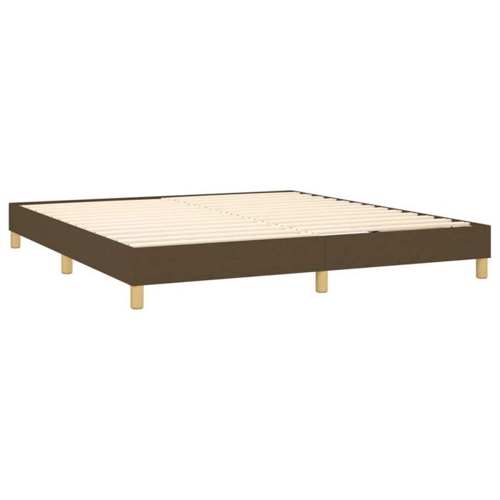 Cadre de lit avec matelas - Maison Exclusive - 160x200 cm - Marron foncé - Tête de lit réglable