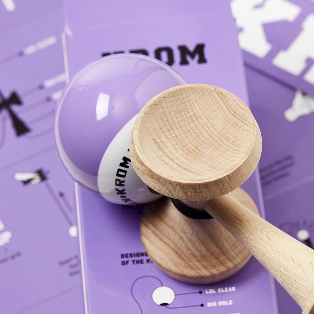 Wisee Kendama Krom Pop Chrome Pop Lol Sticky Clear  Lavender  Lavender