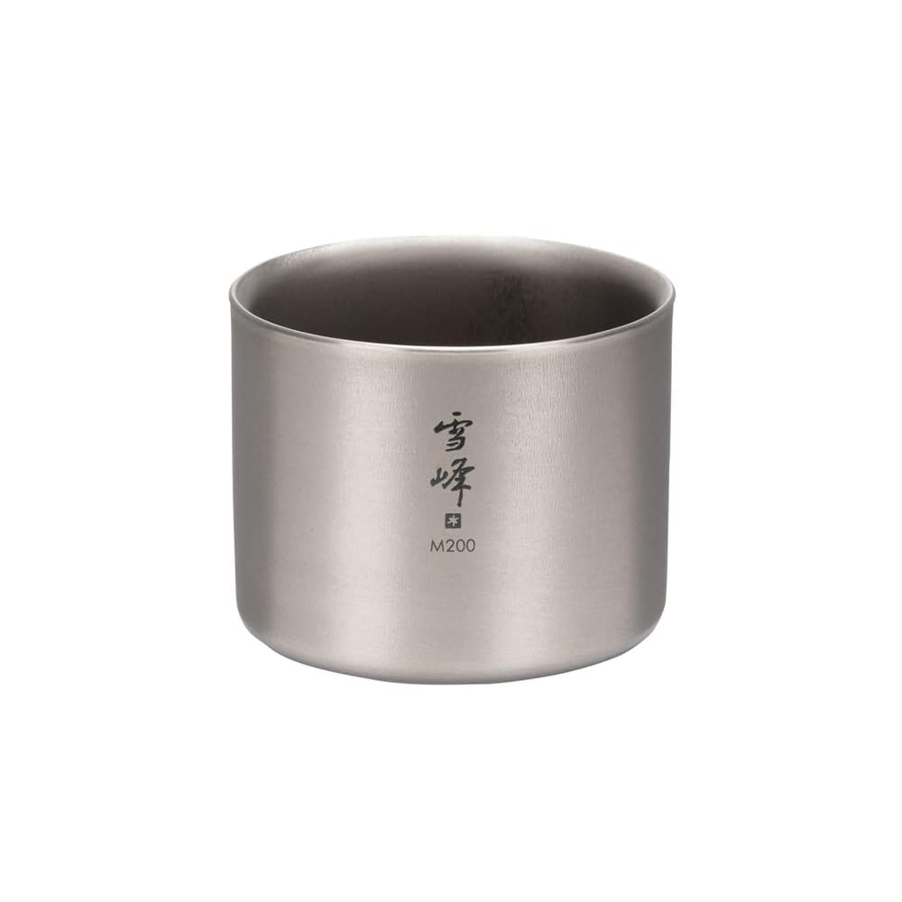 Snow Peak Stacking Mug, Yukimine Series, 200ml, Titanium, Double-Walled, M200 TW-128