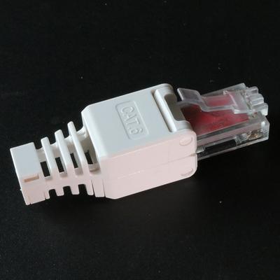 Connettore Rj45 Bianco Senza Attrezzi Connettori Non a Crimpare Testa Spina Cavo Ethernet Cctv