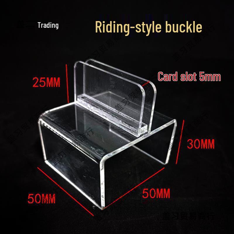 Acrylic Magnetic Clip for Signs - Transparent Plastic Snap Holder for Shelves