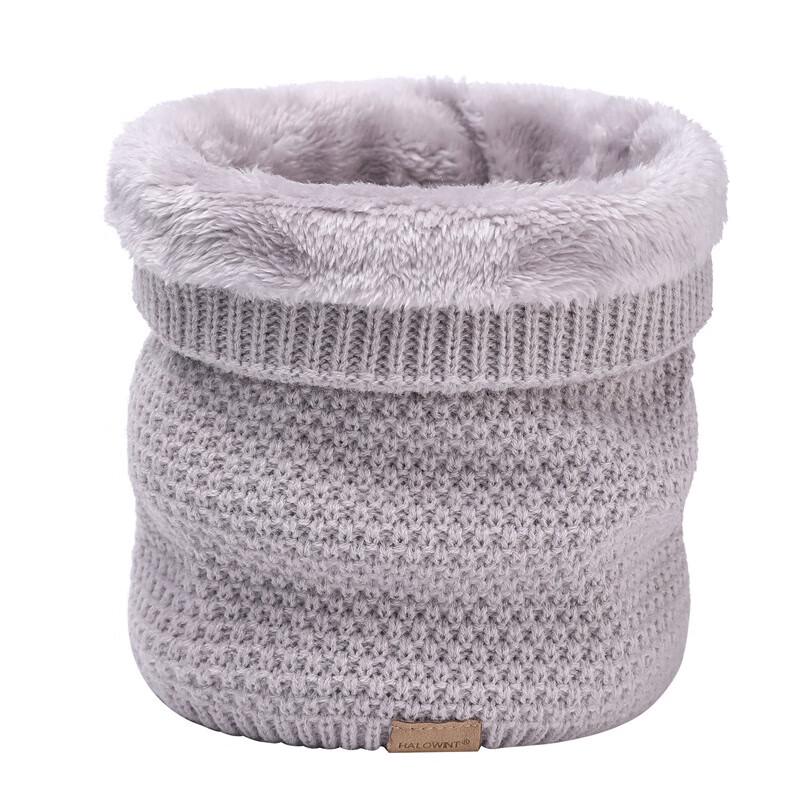 Unisex Winter Fleece-Lined Knitted Neck Gaiter