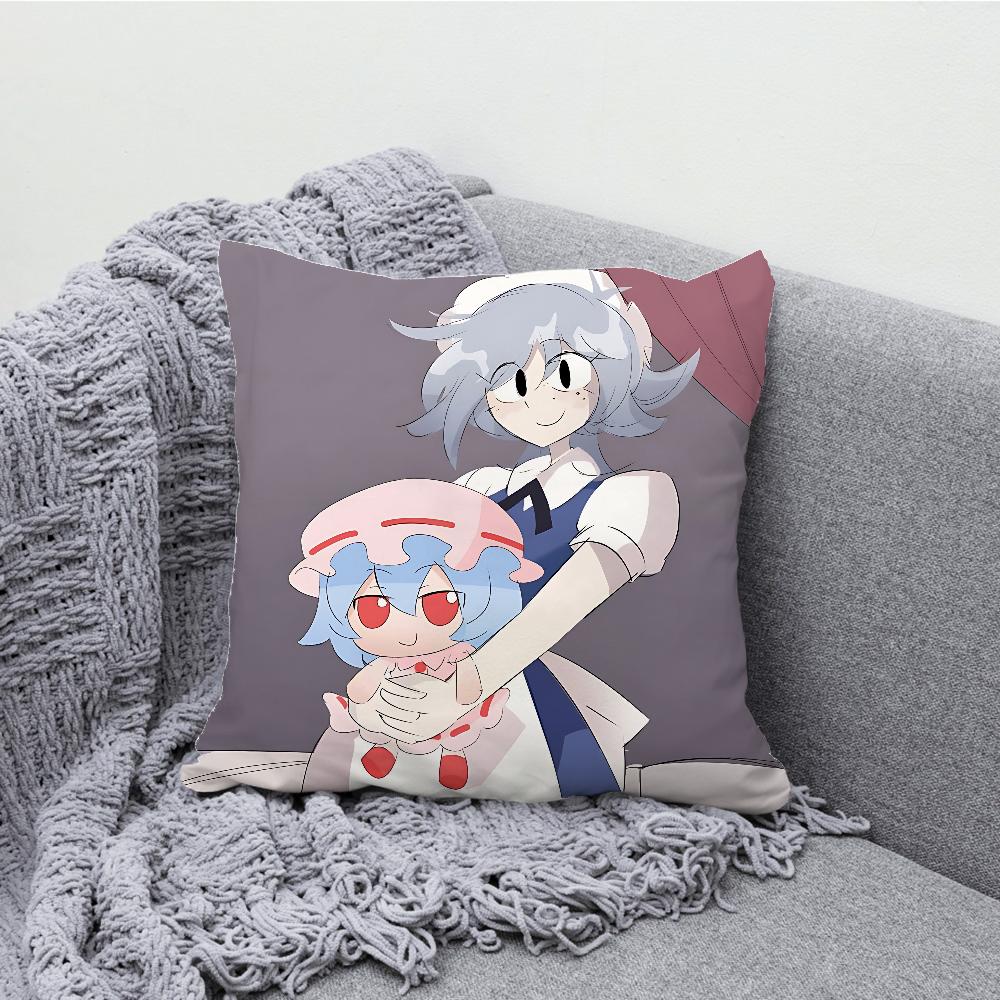 Sakuya Izayoi Touhou Project Pillow Case Soft Cushion Cases for Farmhouse Sofa Decor Home Decorations and Protector Pillow Case