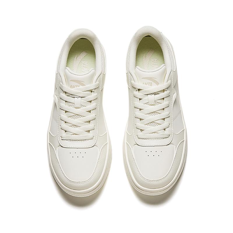 New Anta Slip Resistant Shock Absorbers With Abrasion Resistant Properties Low Top Skateboard Shoes Men's White 912418014-4