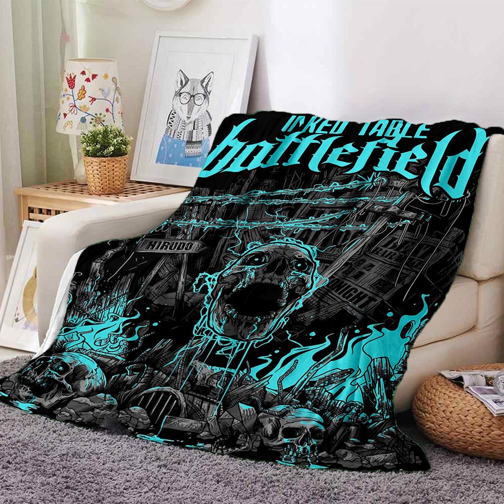

1pc Battlefield Inked Soft Flannel All-Season Throw for Home, Office, Outdoor UseDurable Comfort 100404 80cmx120cm(31inx47in)