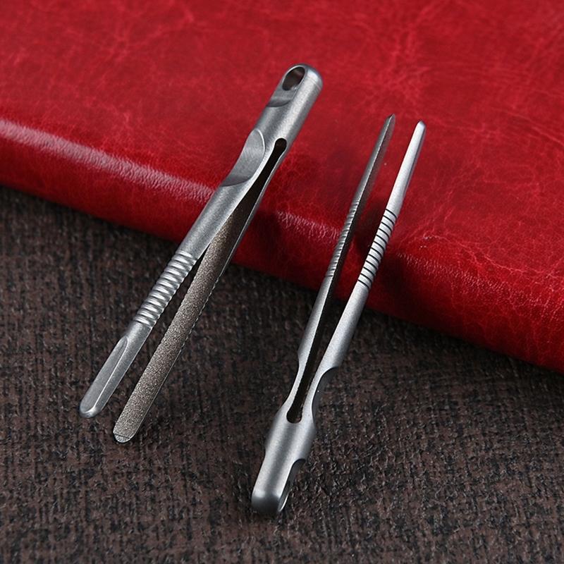 Portable TC4 Tweezers Mini Tweezers EDC Survival Tool for Titanium Alloy Tweezers for Outdoor Survival Camping Travel Hi