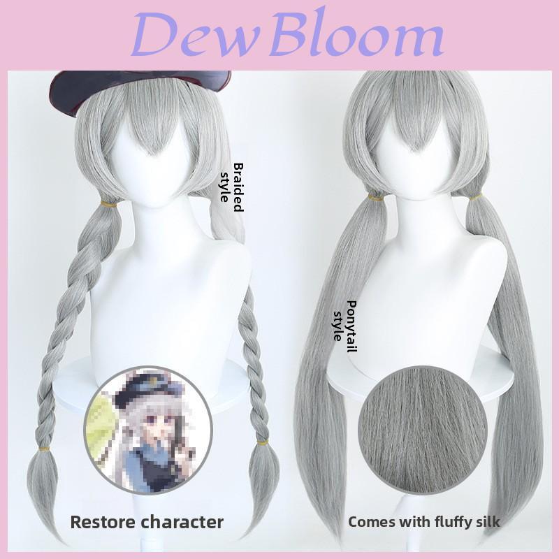 Zootopia Judy Hopps Cosplay Wig With Silver Twisted Buns For Women