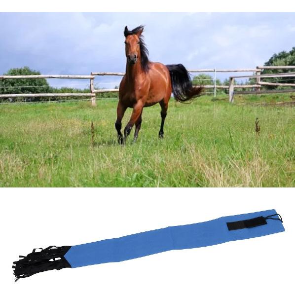 GLOGLOW Horse Tail Bag, Design Horse Tail Guard with Fringe for Keep Tail and Protected (Blue)