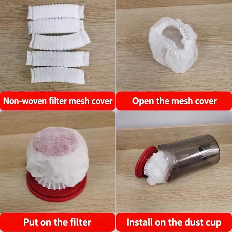 50/100PCS Disposable Elastic Seal Vacuum Filters Non-Woven Dust Bags for Small Handheld Vacuum Cleaner Accessories