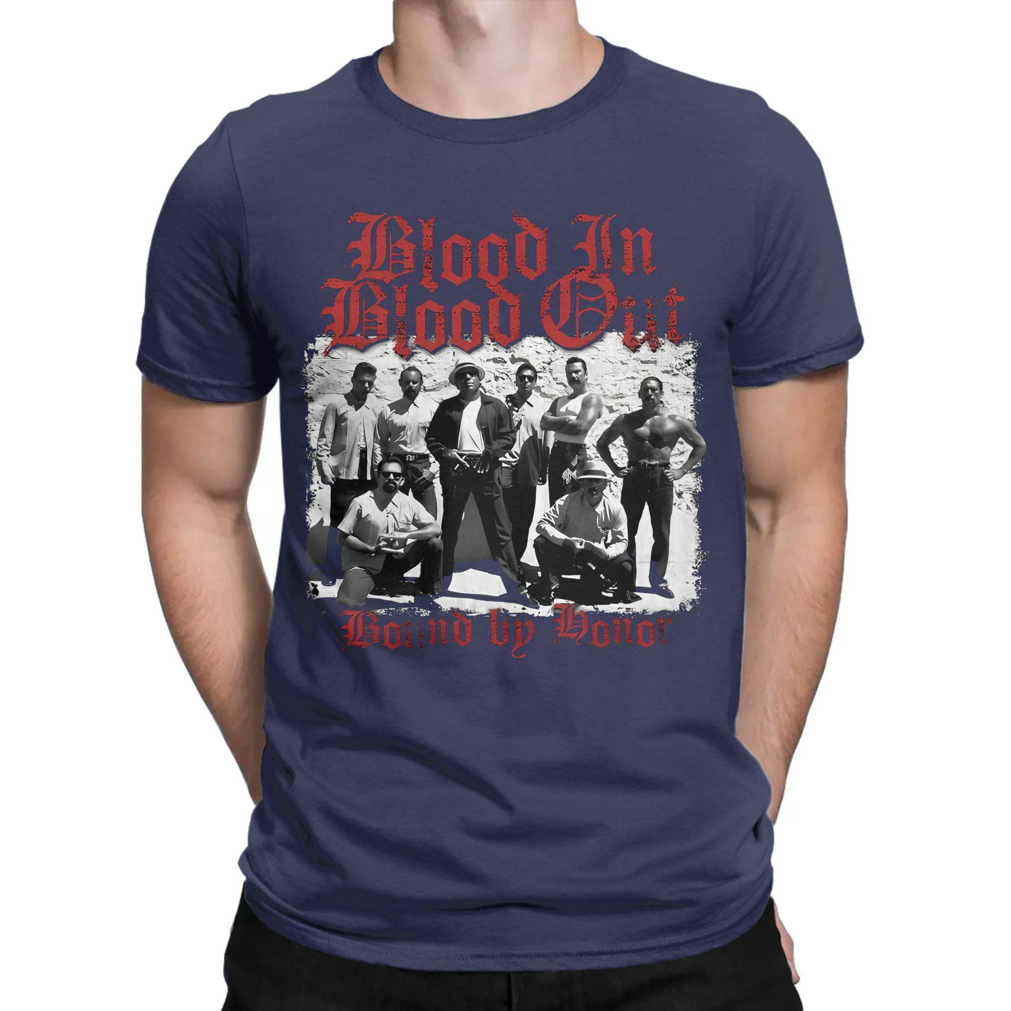 

Graphic Printed Blood In Blood Out Vatos Locos Cult T Shirt for Men Women 100% Cotton Tee Shirt Short Sleeve Tops 4XL