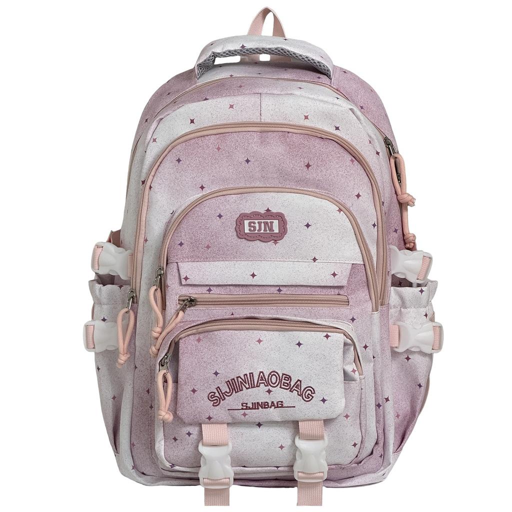 Schoolbag Wholesale Multi-grid Layer Pocket Schoolbag Girls Junior High School Students High Value Backpack New Large Capacity Backpack