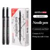 GENVANA 0.5/0.3/0.1 Mm Double Line Drawing Needle Pen Double-head  Professional Drawing Art Marker Pen School Art Supplies