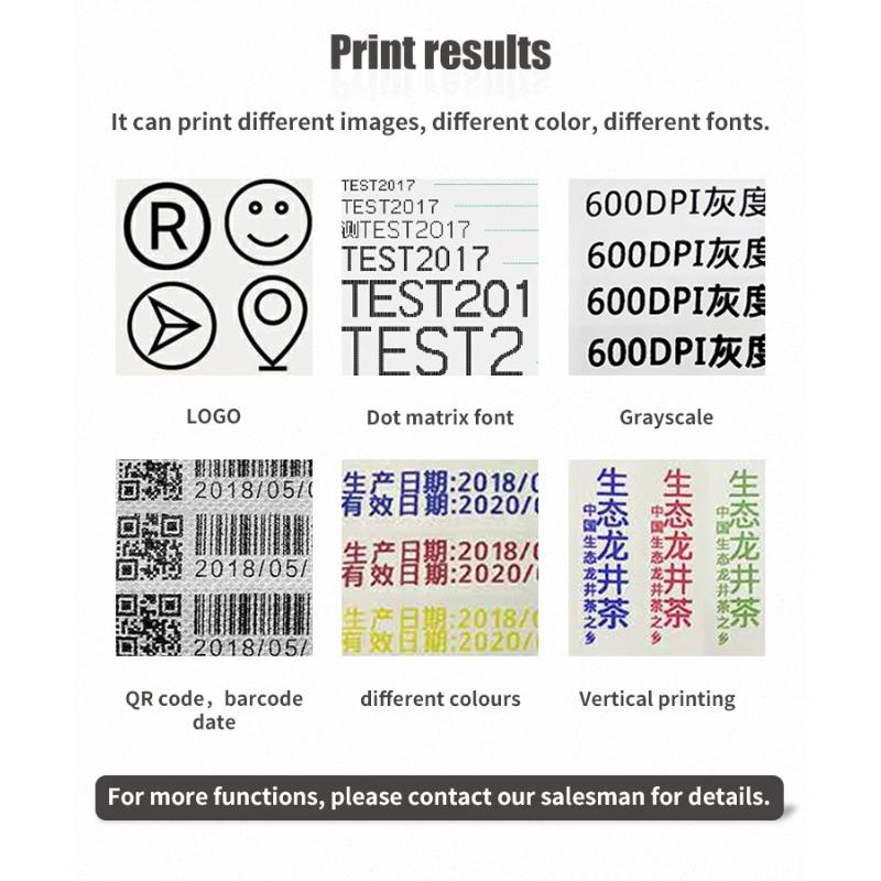 EU Smart Handheld Inkjet Printer Clear/Fast Print: Production Date, Batch No.,Graphics Portable, Easy-Use For EU Packaging/Labels
