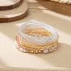 Boho Perlenarmband Instagram-inspiriert Nischenstil Farbblock-Stapelarmband-Set