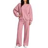 Women's Casual Comfortable Neck Sweatshirt and Pants Set for Fall Winter Outfit