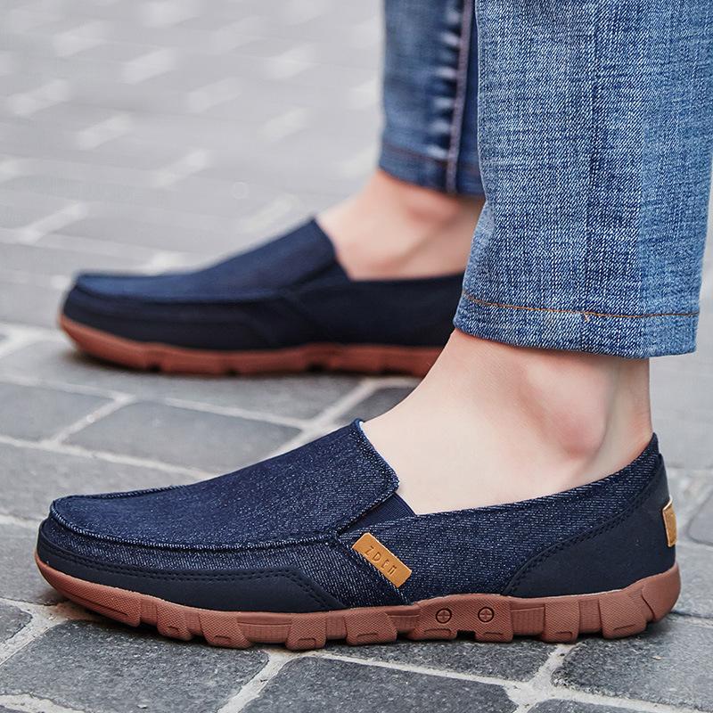 Spring New Men's Shoes Casual Breathable Lightweight PU Canvas Shoes Fashion Casual Shoes Loafer Zapatillas Comodas